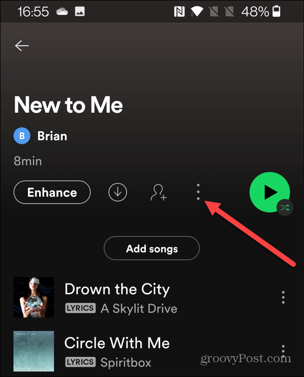 Spotify-Options-Android