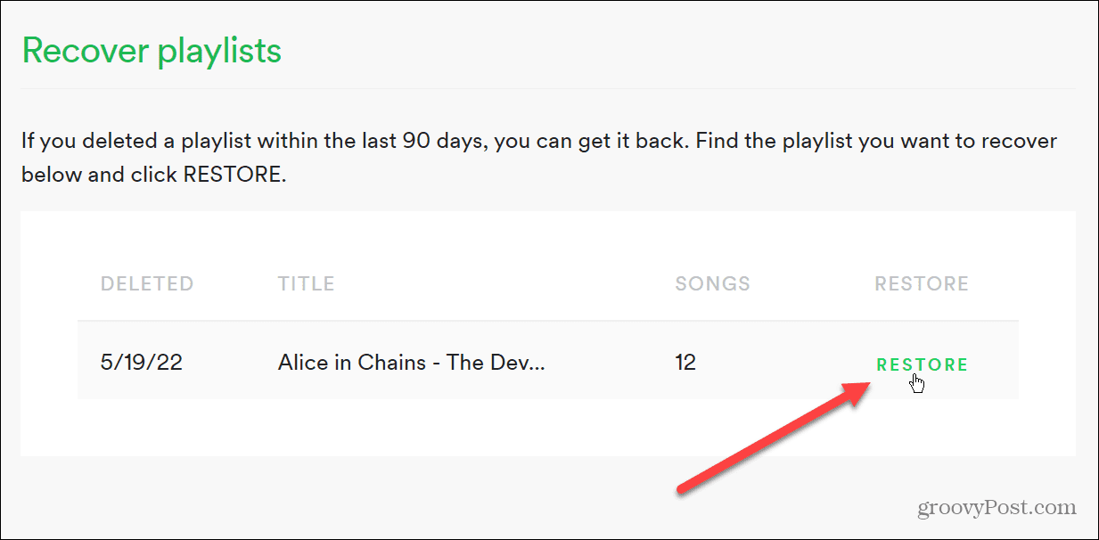 如何恢复已删除的 Spotify 播放列表 如何恢复已删除的 Spotify 播放列表