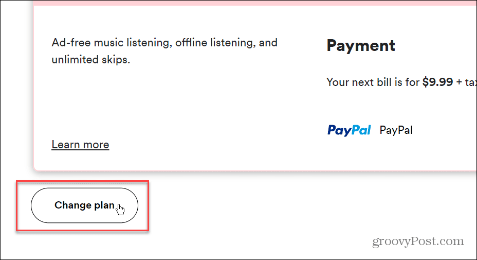 如何在 Spotify 上更改付款方式 如何在 Spotify 上更改付款方式